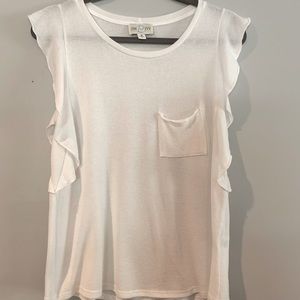 Jun & Ivy Flutter Sleeve Top